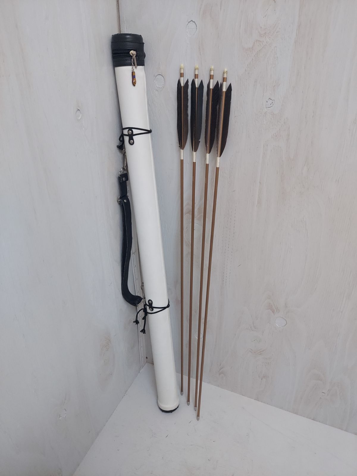 和弓 弓道 ジュラルミン製 矢 4本 矢筒付き 103cm