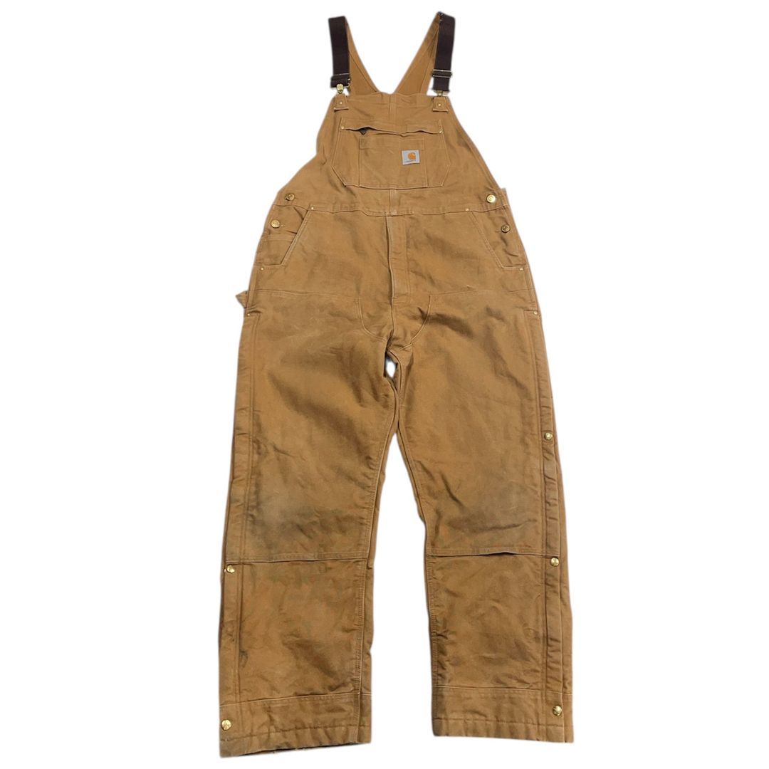 Carhartt キルトライナー ダック地 オーバーオール L