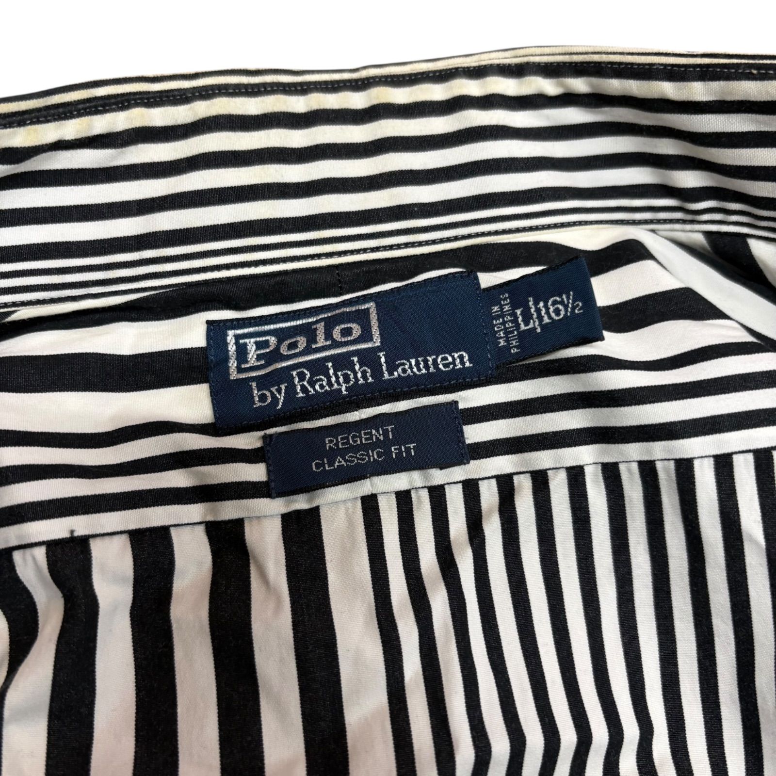 Polo by Ralph Lauren ストライプシャツ L 16 1/2 REGENT CLASSIC FIT 