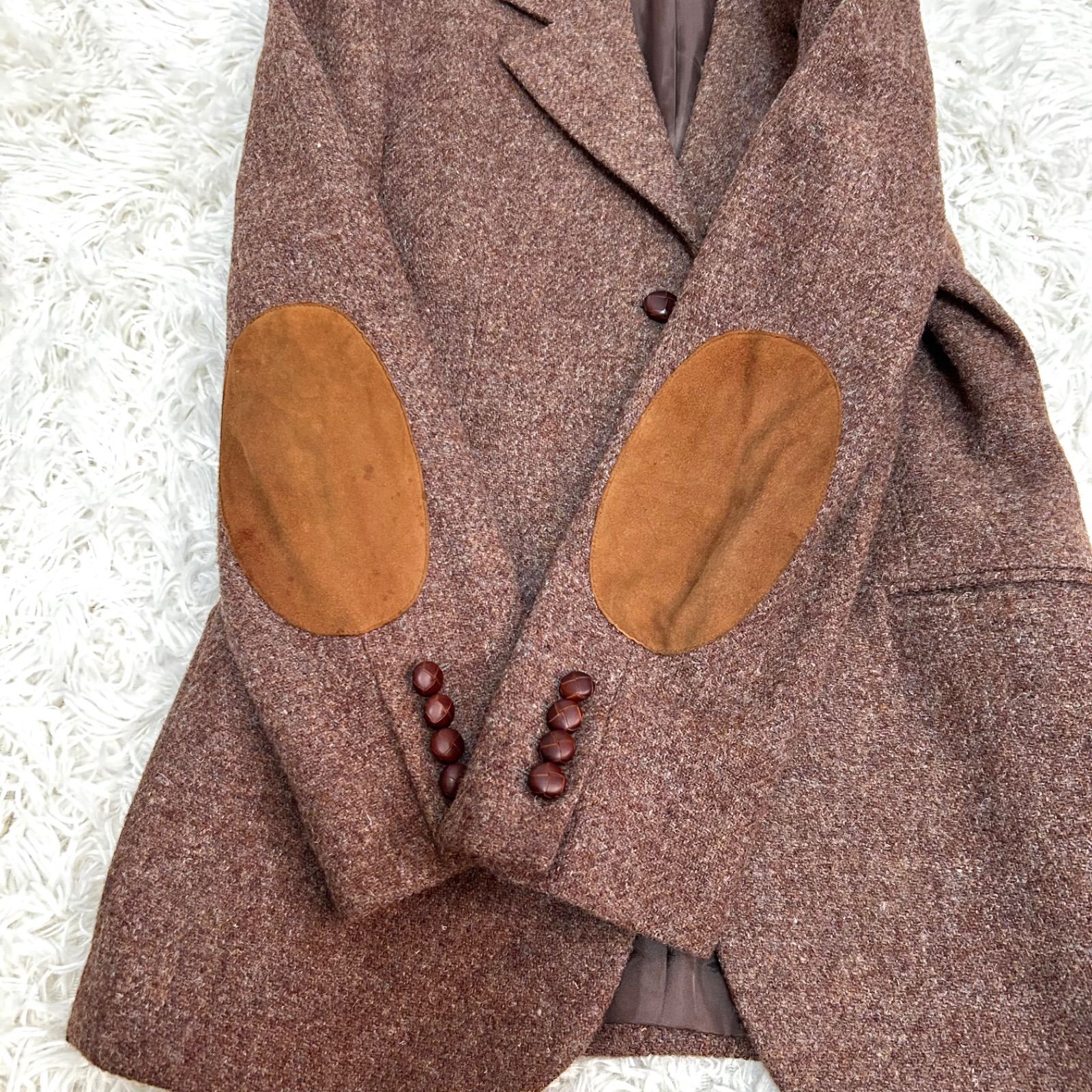 美品 ハリスツイード VALENTINI テーラードジャケット 3ボタン スリー