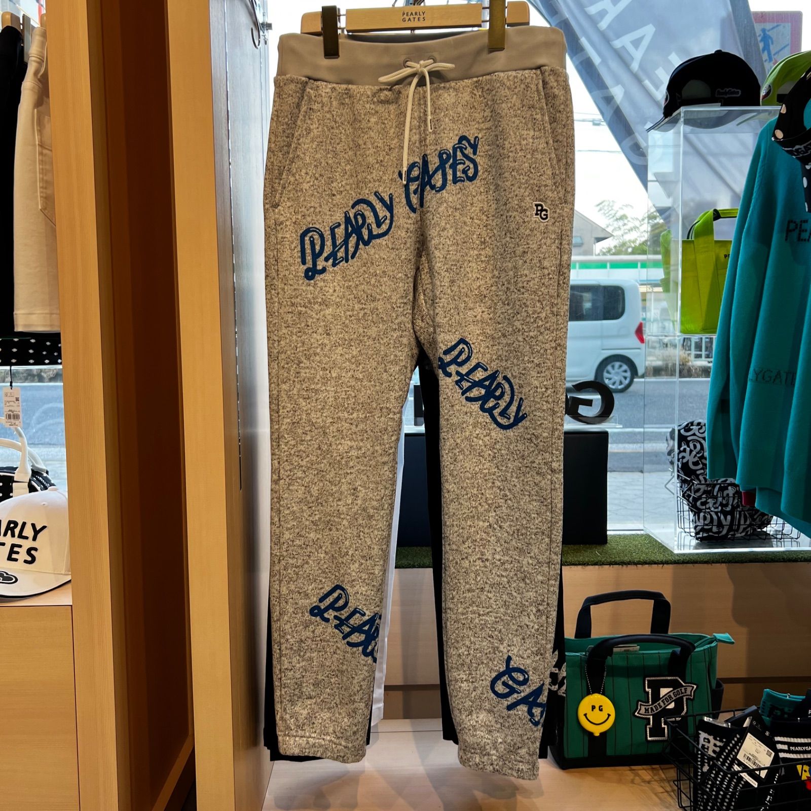 PEARLY GATES 両面起毛ぷにぷにロゴ柄ジョガーパンツ サイズ５ L