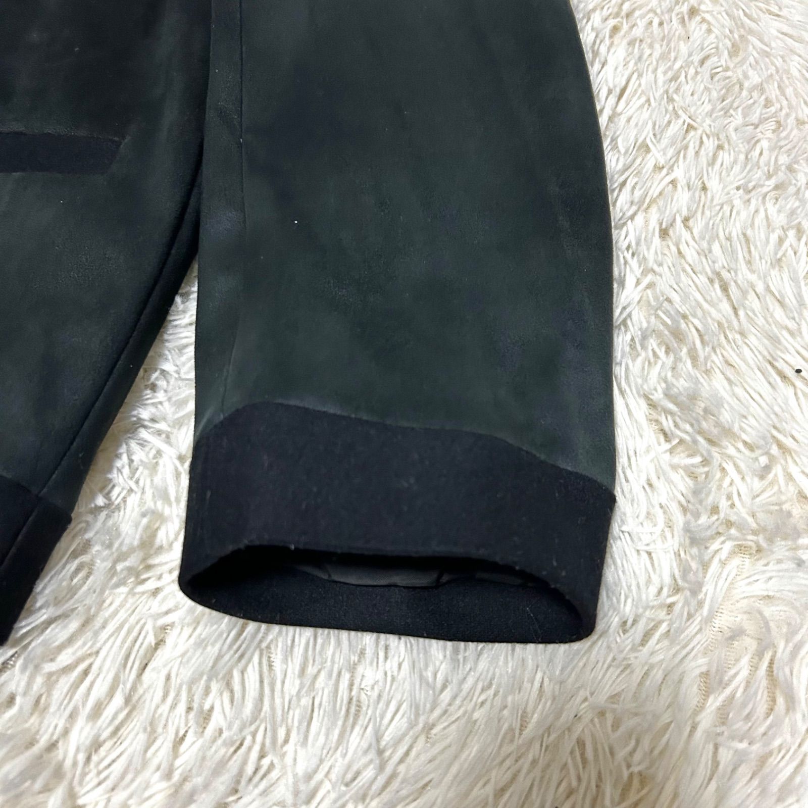 THE RERACS ブラック ノーカラージャケット THE RERACS ブラック ノーカラージャケット THE RERACS（ザ・リラクス