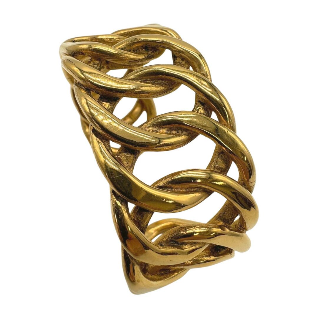 シャネル CHANEL ブレスレット バングル チェーンデザイン ココマーク GP ゴールド フランス製 レディース F-ACE1755