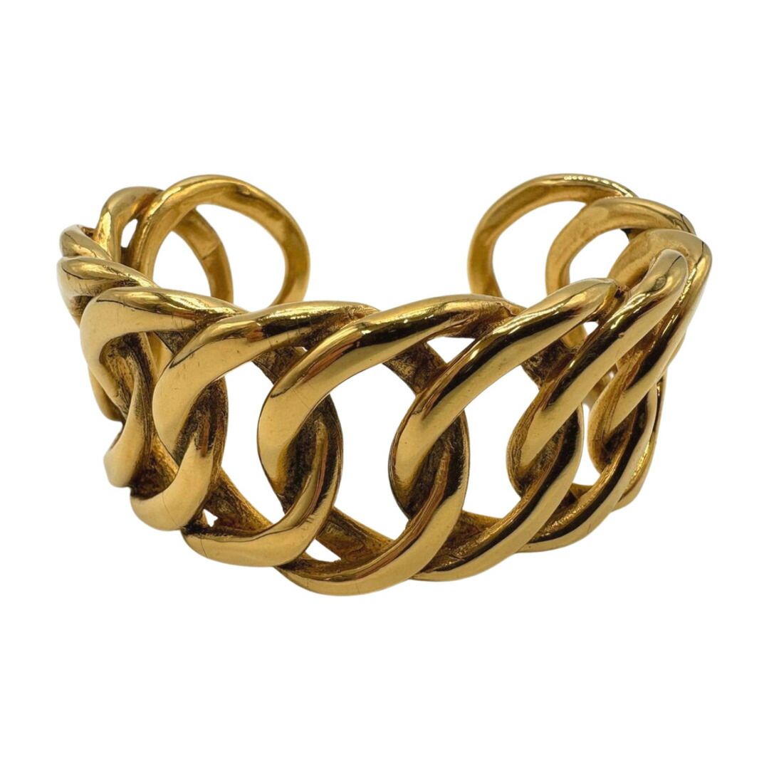 シャネル CHANEL ブレスレット バングル チェーンデザイン ココマーク GP ゴールド フランス製 レディース F-ACE 1755