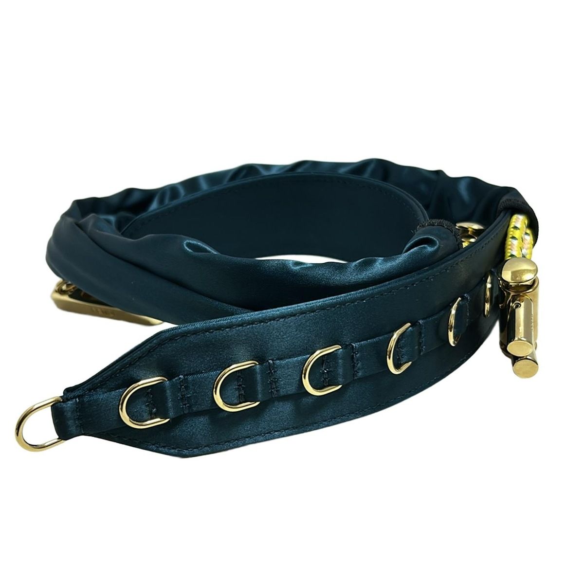 FENDI フェンディ ベルト - ブルーグリーン×イエロー×ゴールド