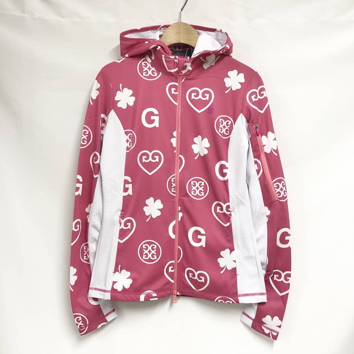 G FORE ジーフォア MU TECH 総柄プリントパーカー 36 ピンク