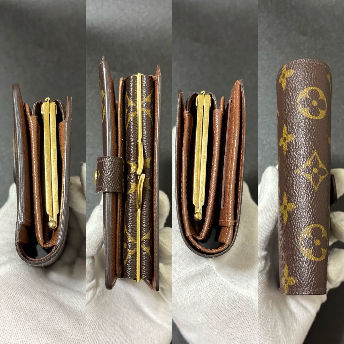 o14 ポルトフォイユヴィエノワ モノグラム ルイヴィトン がま口財布 二