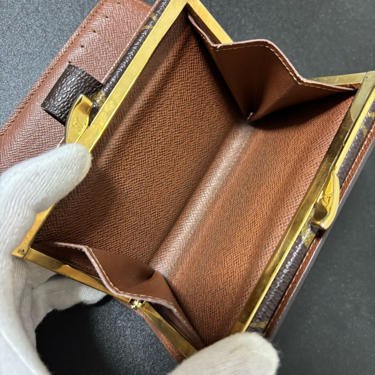 o14 ポルトフォイユヴィエノワ モノグラム ルイヴィトン がま口財布 二