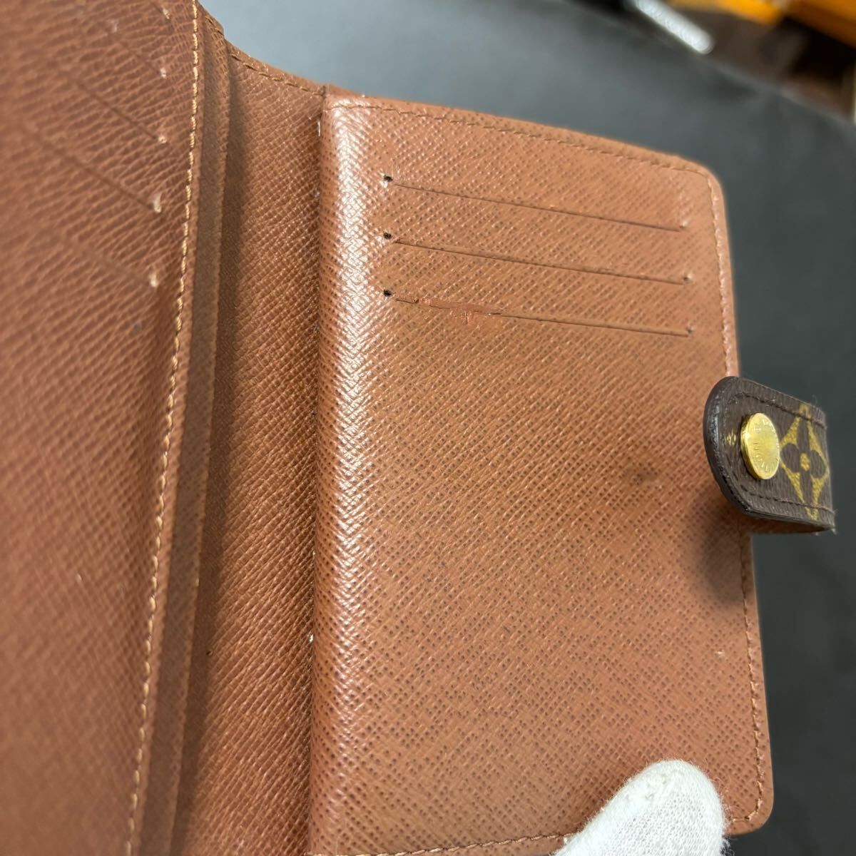 o14 ポルトフォイユヴィエノワ モノグラム ルイヴィトン がま口財布 二