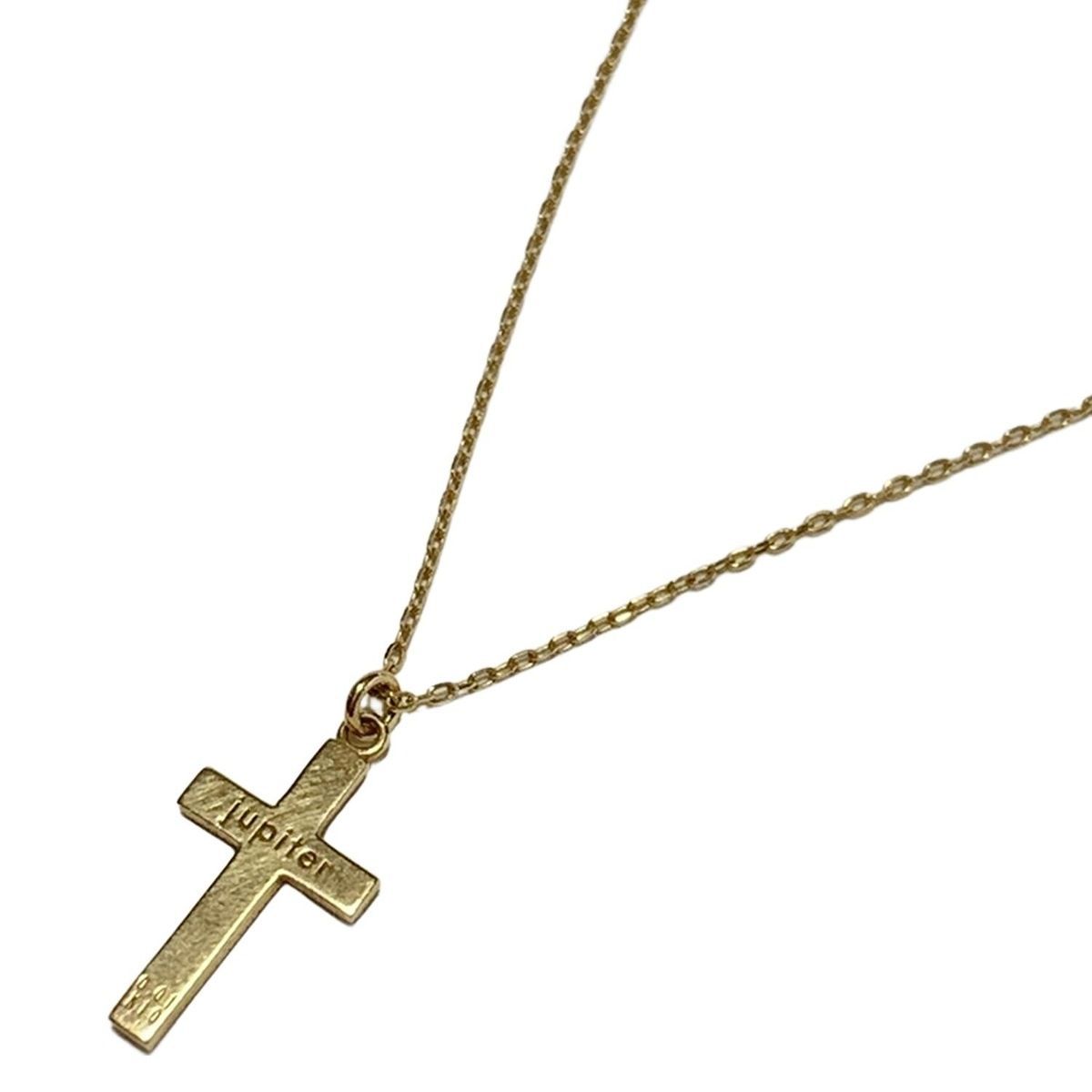  jupiter ジュピター ネックレス K 10 YG ダイヤモンド 1 Pダイヤ ダイヤ0 01カラット クロス 十字架 ネックレス アクセサリー