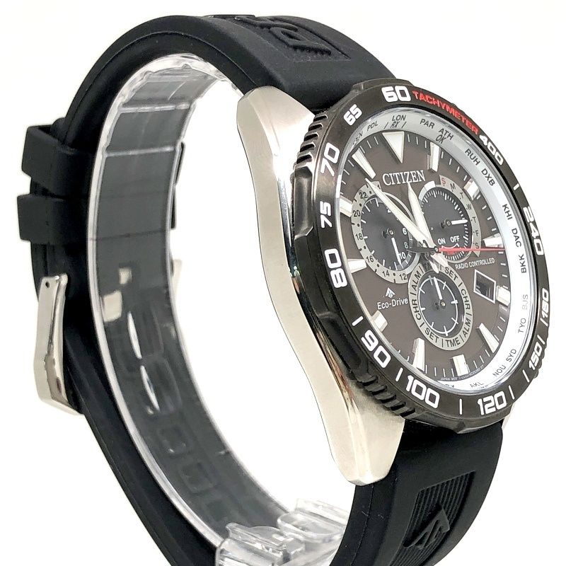 CITIZEN シチズン PROMASTER ECO-DRIVE プロマスター エコドライブ クロノグラフ カレンダー ステンレス 電波ソーラー時計