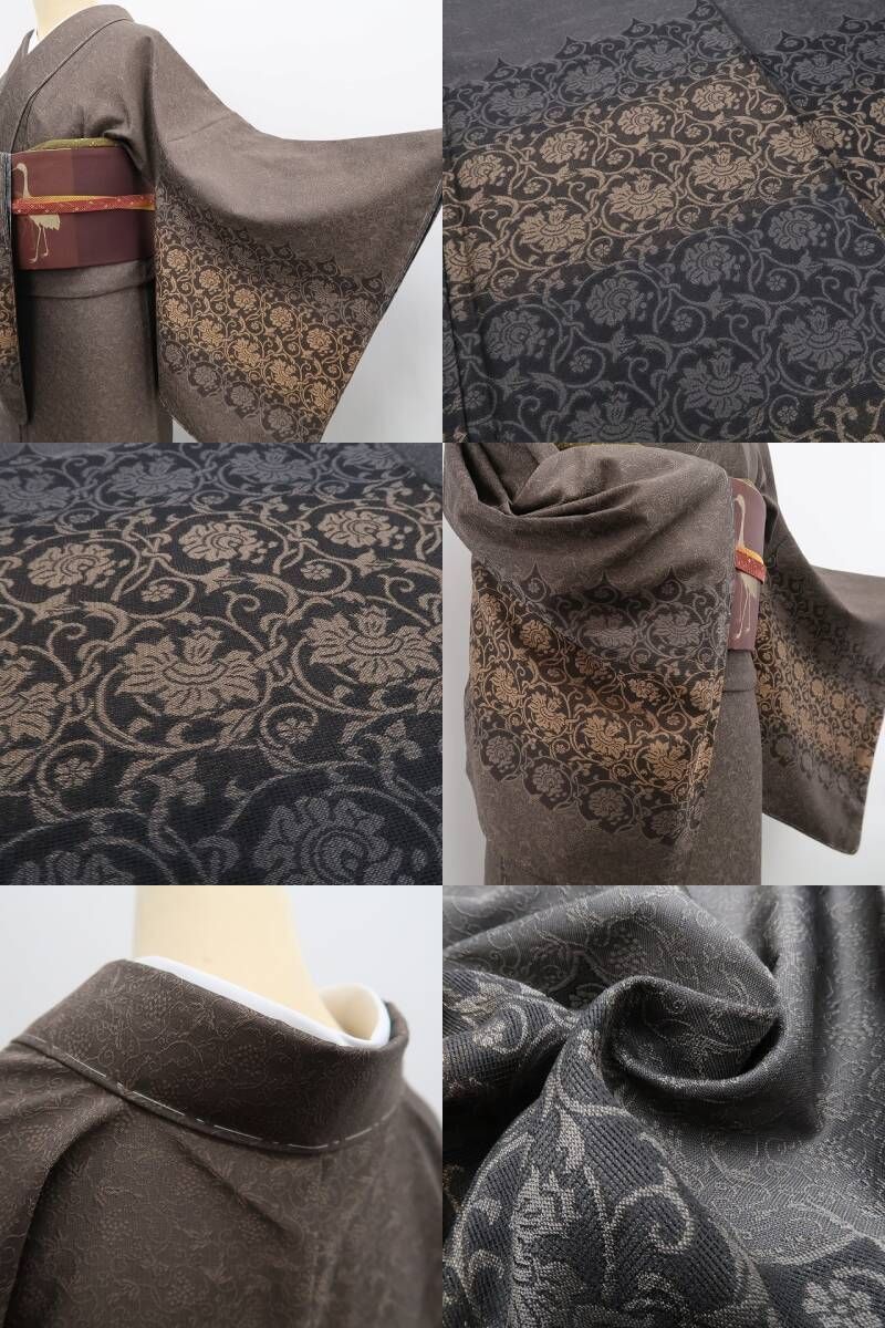 ❁tomihisa❁新品 着物 正絹 仕付け糸付”静けさに宿る大人のエレガンス