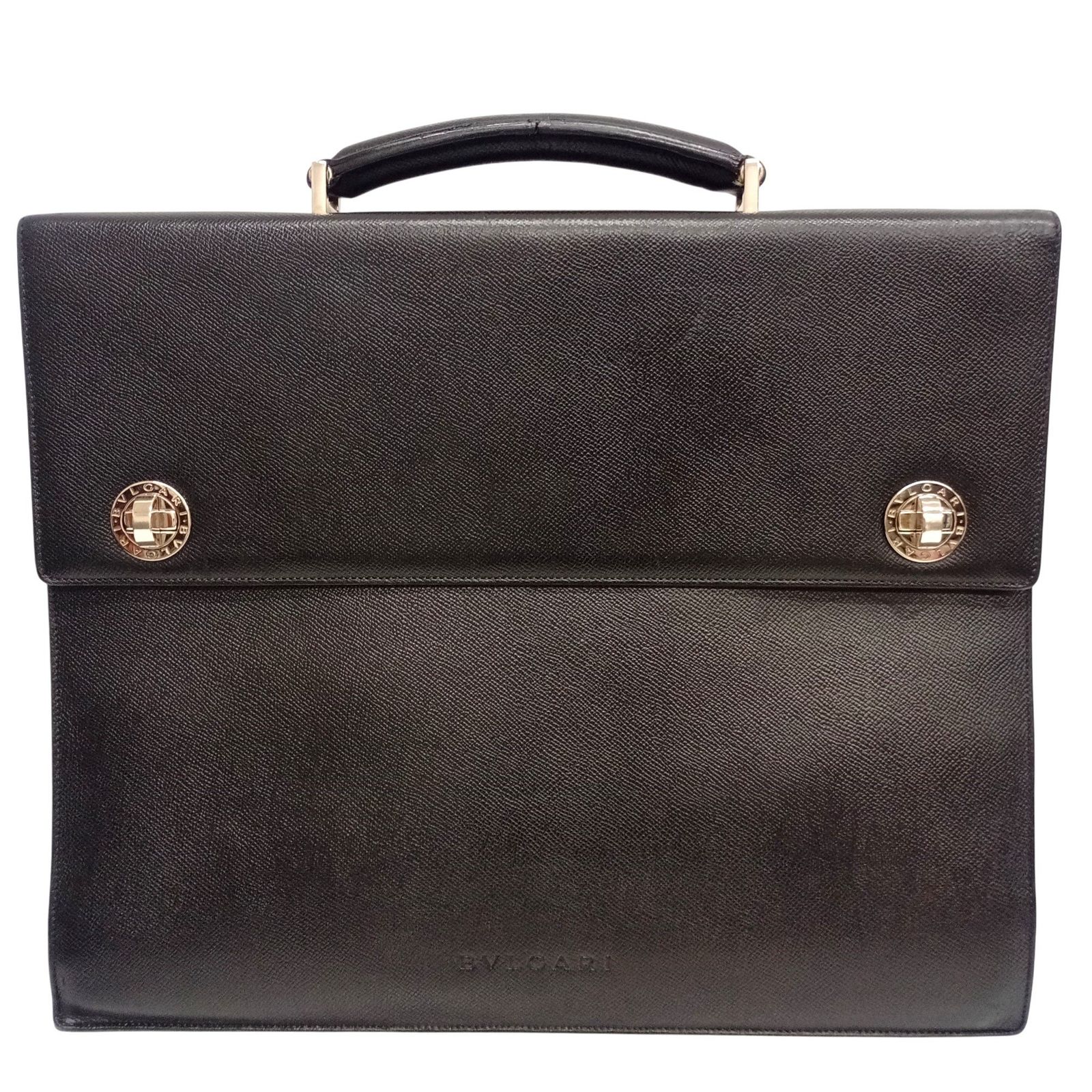 BVLGARI ブルガリ レザー BB メンズビジネスバッグ ブラック ブリーフケース ターンロック JA 25231