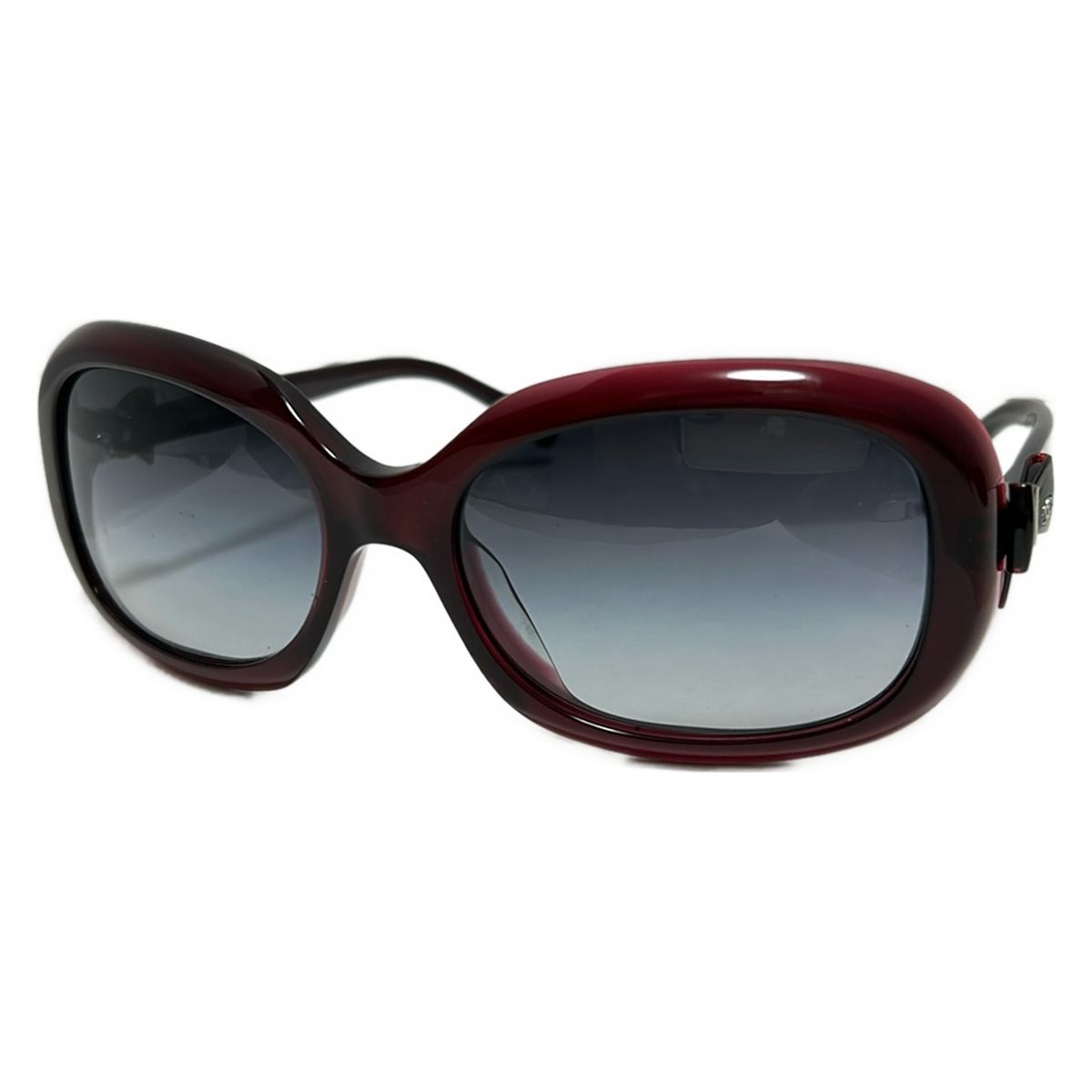 CHANEL シャネル サングラス - 5170A 黒×ボルドー リボン