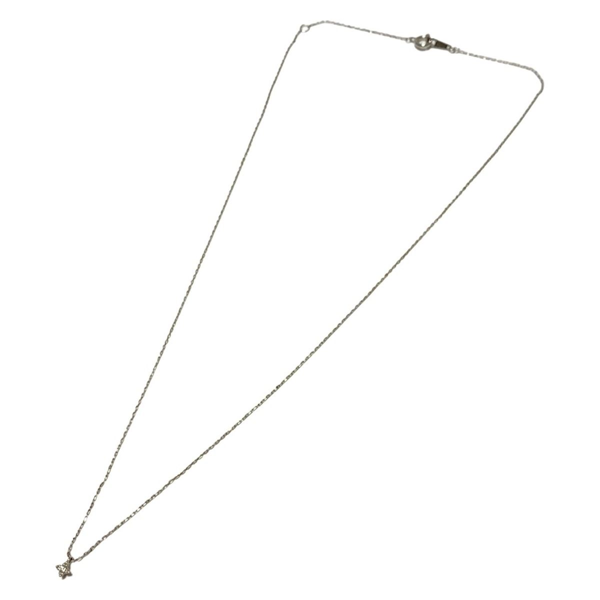 canal 4℃ カナルヨンドシー ネックレス K 10 WG ダイヤモンド 1 Pダイヤ ダイヤ約0 01カラット