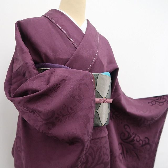 ❁tomihisa❁新品 BANKAN 着物 正絹 仕付け糸付 ワイドサイズ”色彩美と