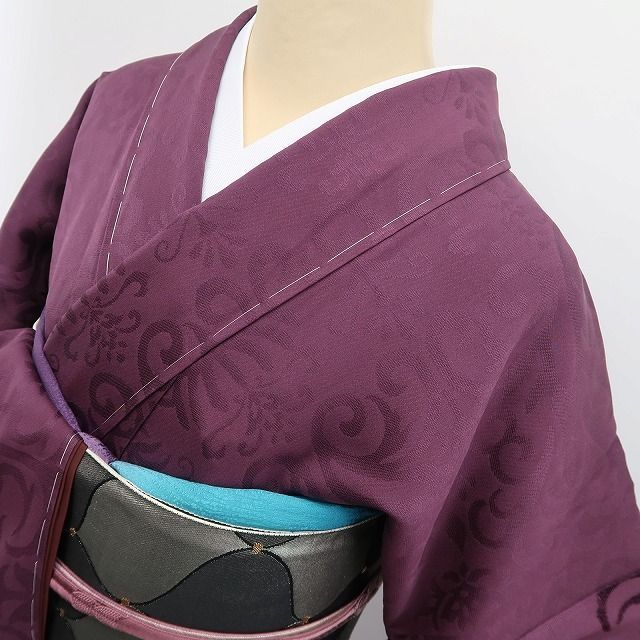 ❁tomihisa❁新品 BANKAN 着物 正絹 仕付け糸付 ワイドサイズ”色彩美と