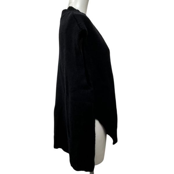 モガ MOGA ニットベスト Vネック サイドスリット オーバーサイズ 重ね着 着回し ネイビー 濃紺 毛 F M～L 9号～11号 レディース S5X273 GINKGOPHARMACY_COM