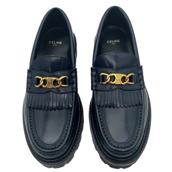 ○ セリーヌ CELINE ローファー トリオンフチェーン付き マーガレット