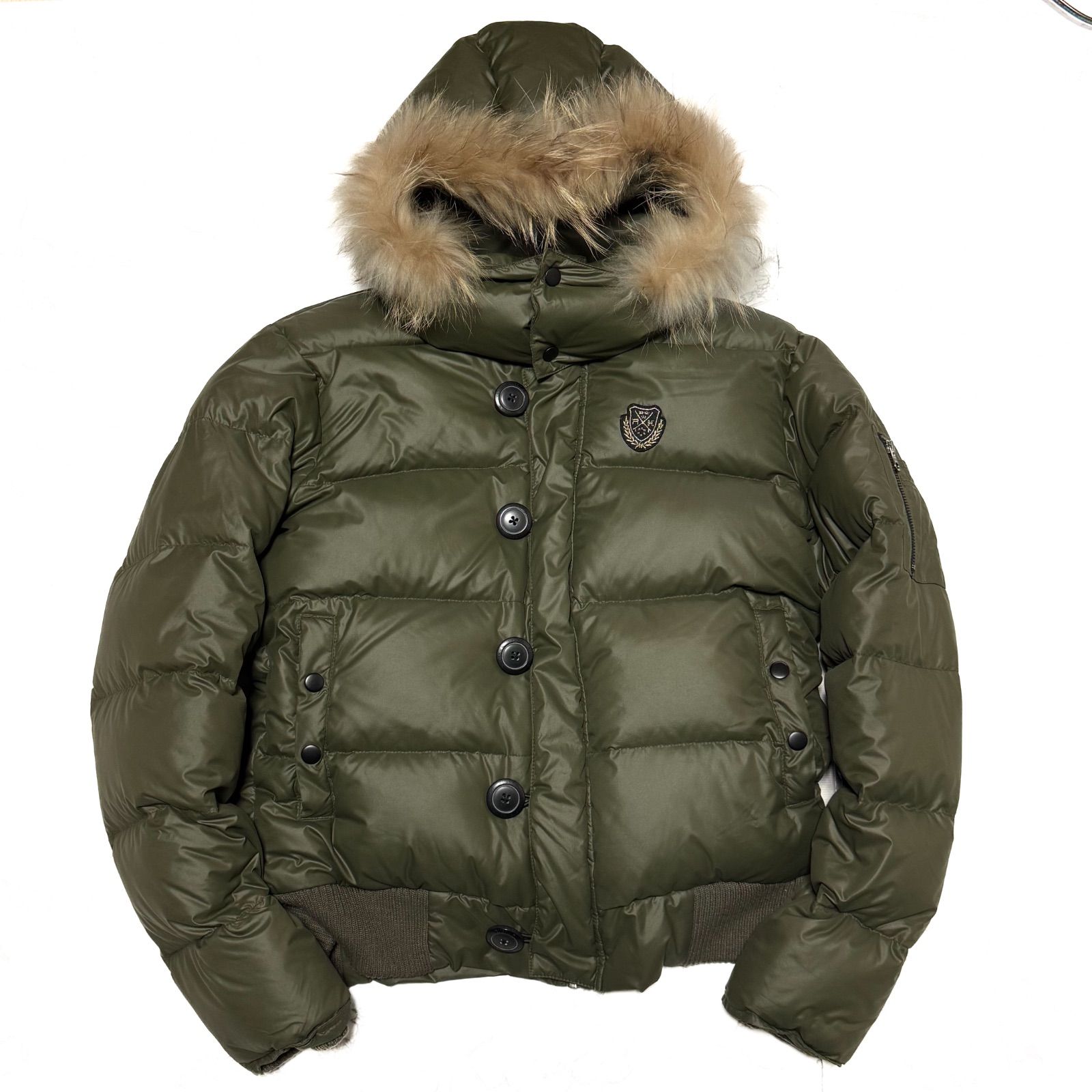 希少 ファージャケット ダウン n2b y2k ストリート カーキ 短丈 希少【RUSS-K ラスケー 【商品名】y2k 00's archive/N-2B 短丈 ダウン