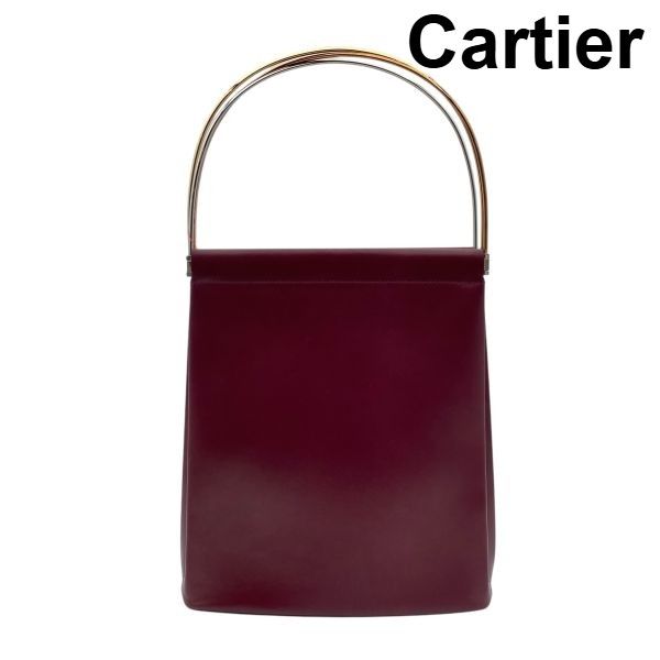 タグ付未使用保管品 カルティエ メタルハンドル　トリニティ ハンドバッグ 赤 8210069550015.jpg