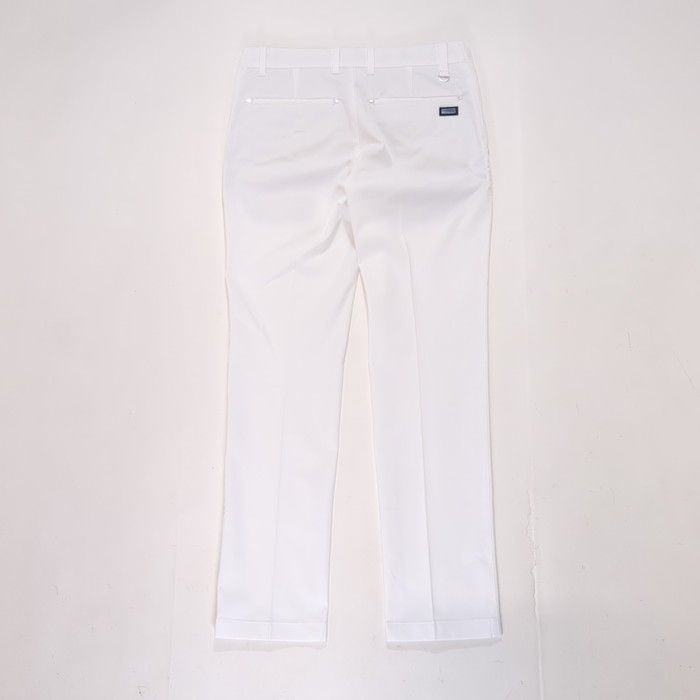 ゴルフウェア ロングパンツ ドビー ストレッチパンツ ホワイト 85