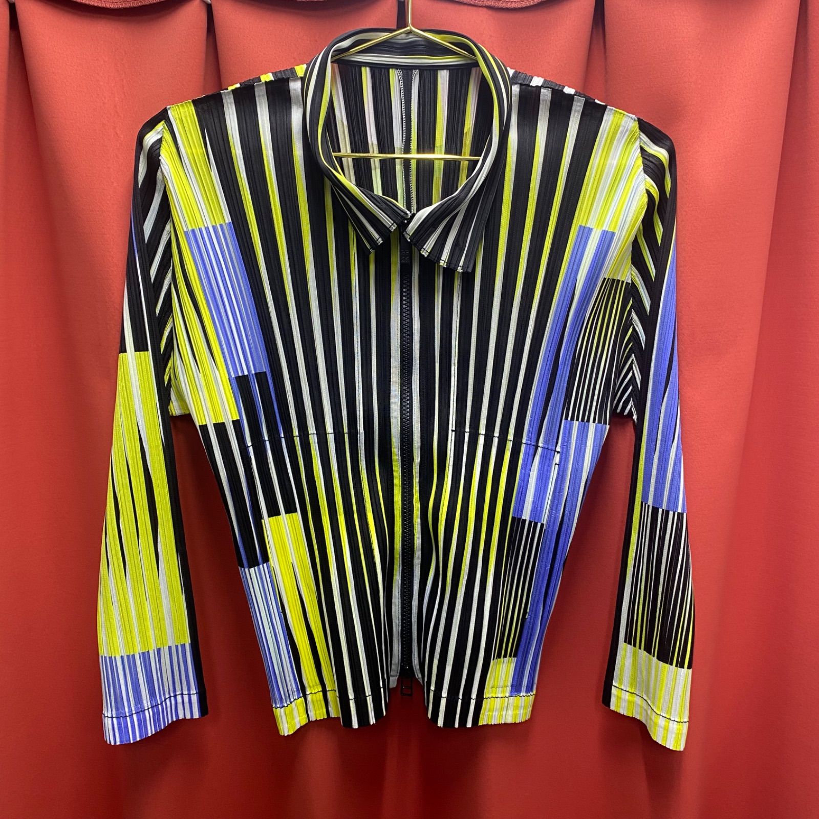 PLEATS PLEASE プリーツプリーズ ISSEY MIYAKE イッセイミヤケ ジップアップ シャツ ジャケット 長袖 サイズ3