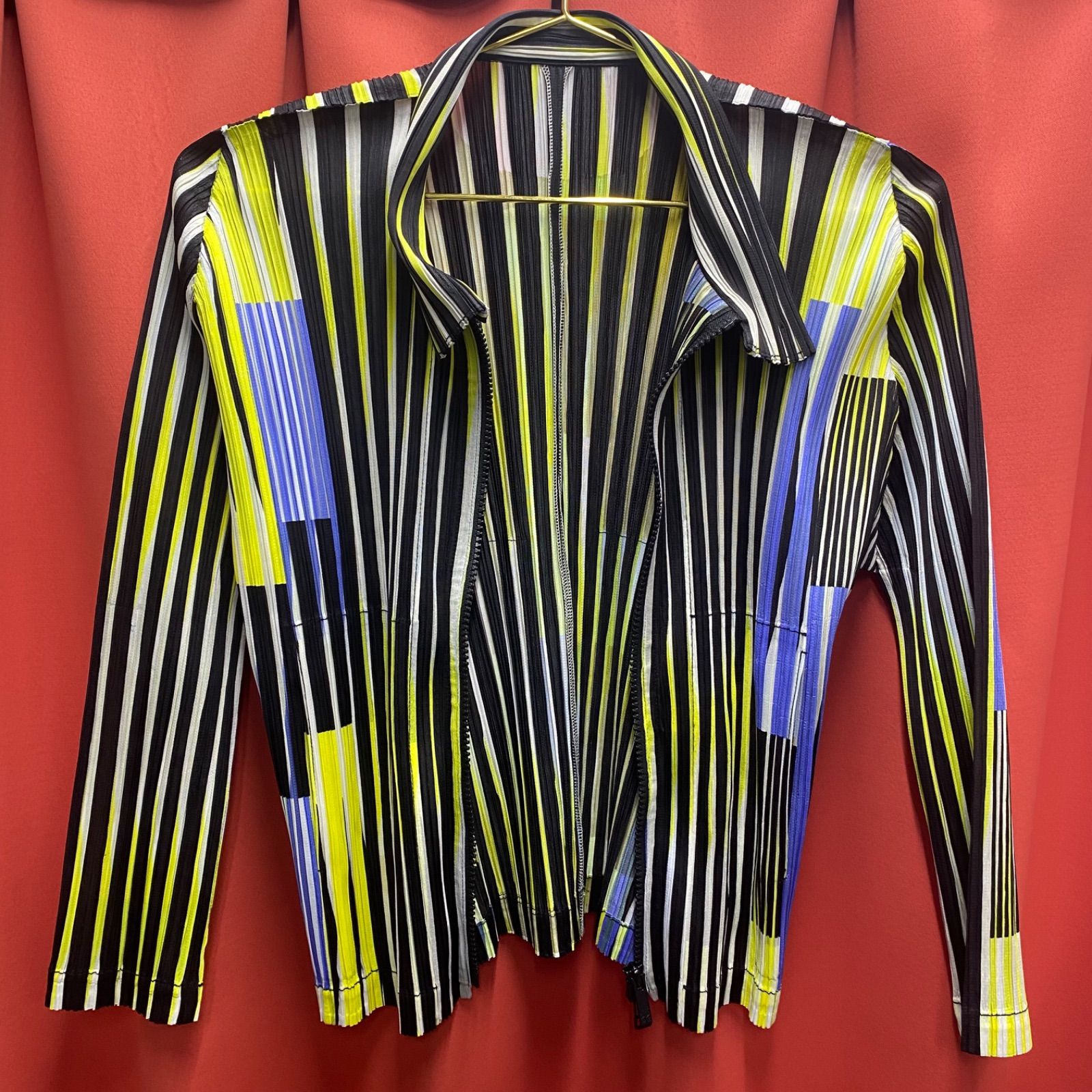 PLEATS PLEASE プリーツプリーズ ISSEY MIYAKE イッセイミヤケ ジップアップ シャツ ジャケット 長袖 サイズ3