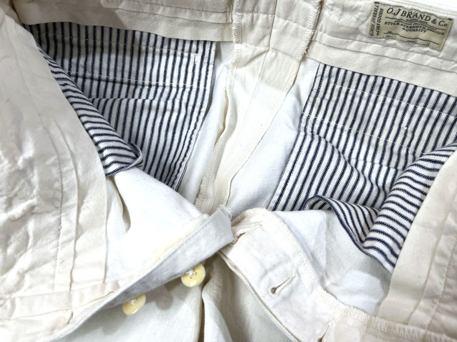 オールドジョー　パンツ　32　生成り　ヘリンボーン オールドジョー パンツ 32 生成り ヘリンボーン - caudatetech.com