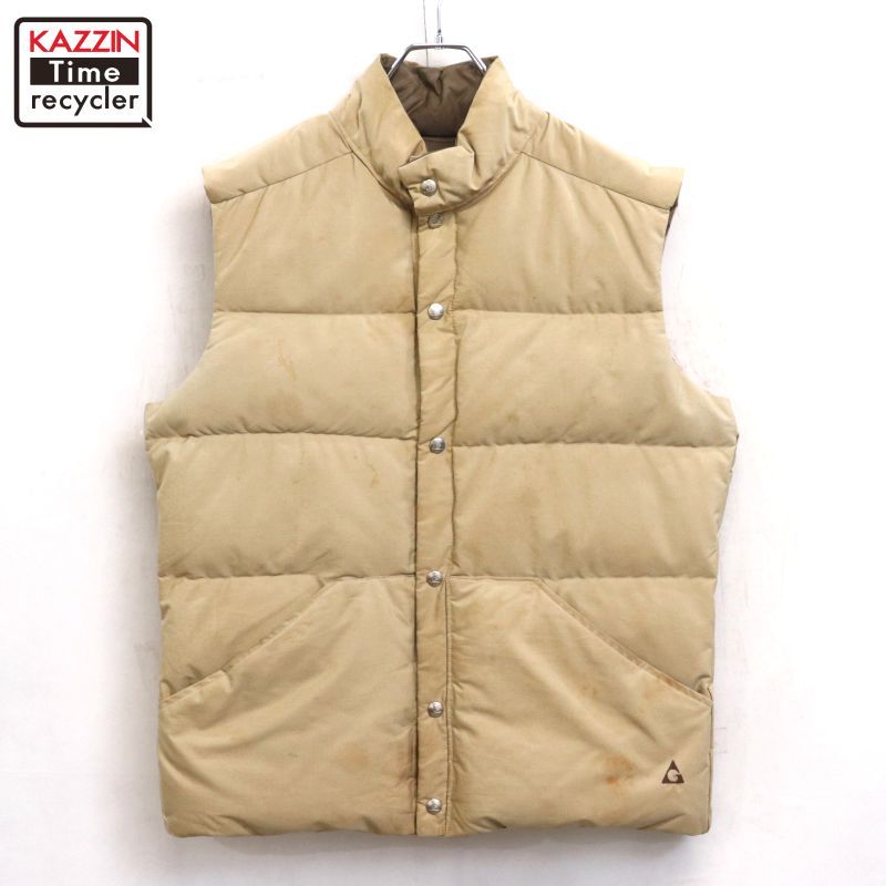 80s GERRY リバーシブル スナップボタン ダウンベスト メンズ 表記Lサイズ