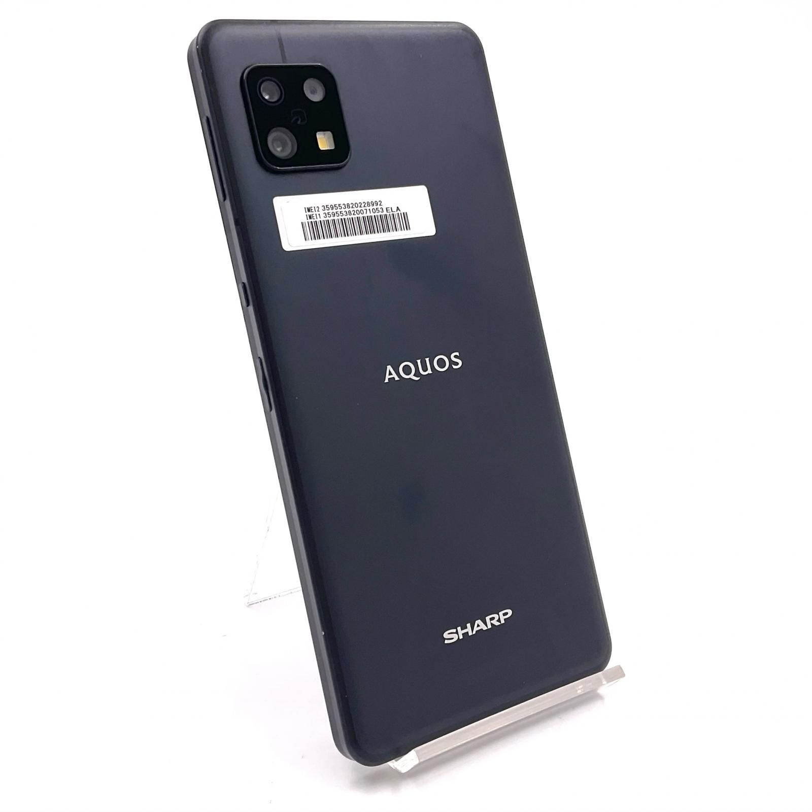SHARP AQUOS sense6 128GB ブラック mineo SH-M19 白ロム 動作確認済
