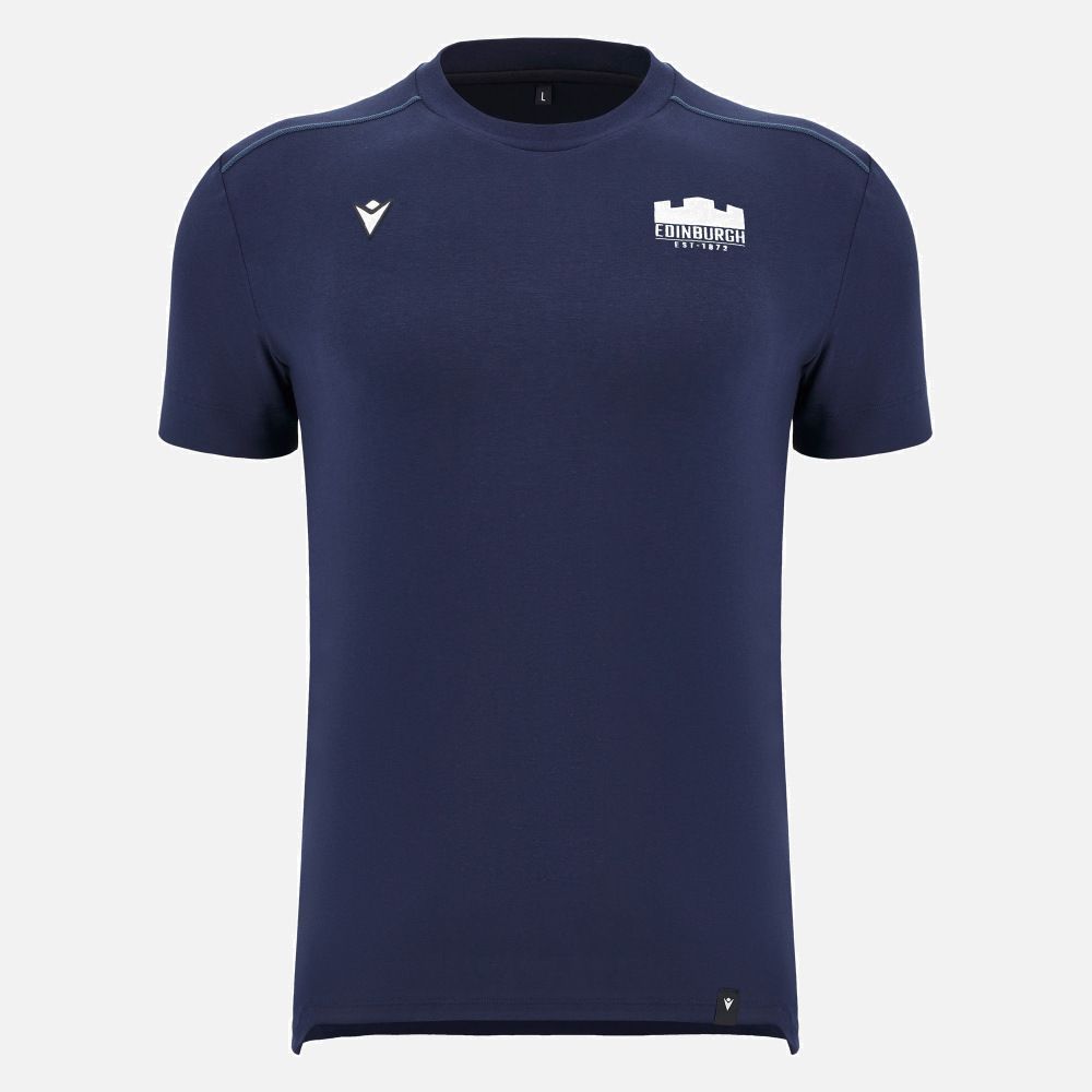 マクロン ラグビー エディンバラ 2025 2026 コットン Tシャツ 紺 ネイビー 公式モデル 日本未発売