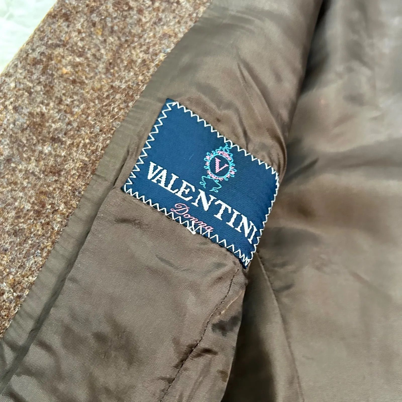 美品 ハリスツイード VALENTINI テーラードジャケット 3ボタン スリー