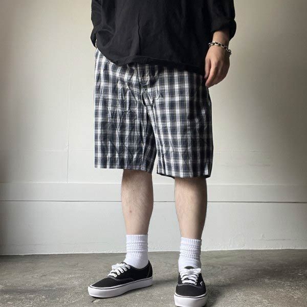 90s Polo ポロ ラルフローレン シンチバック付き ショートパンツ W35 タータン チェック柄 短パン ショーツ ビンテージ D148-25-0044XVW