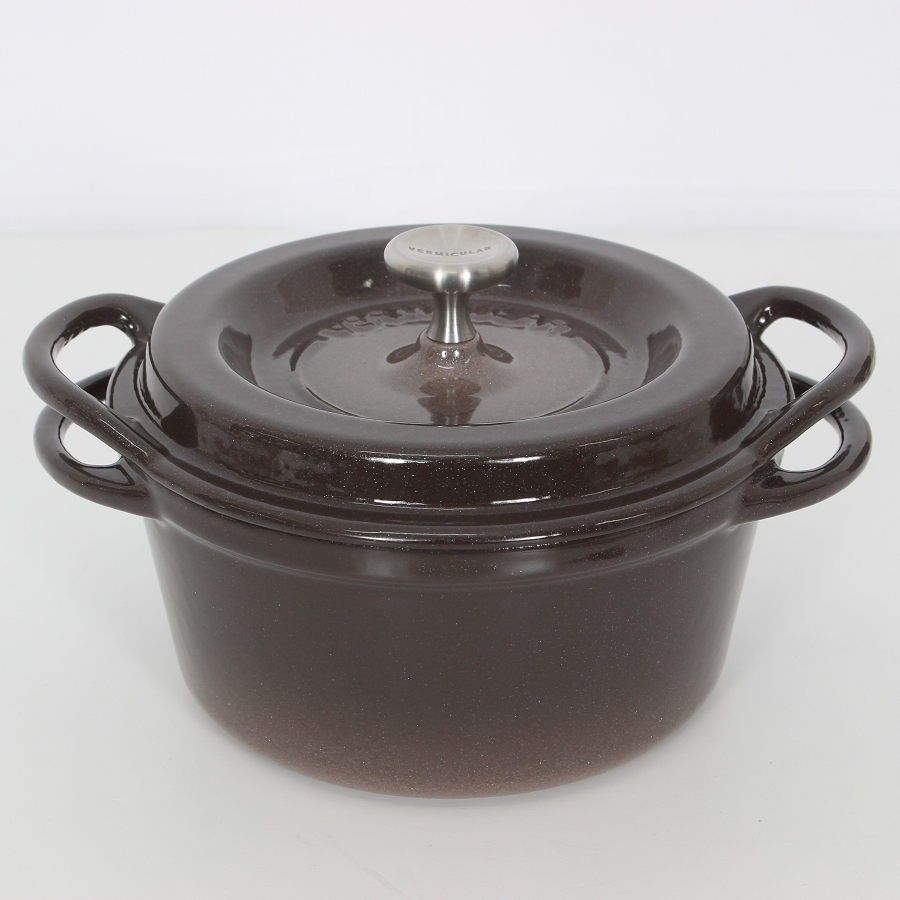 バーミキュラ オーブンポットラウンド 14cm BRN14R パールブラウン 無水 ホーロー 両手鍋 本体