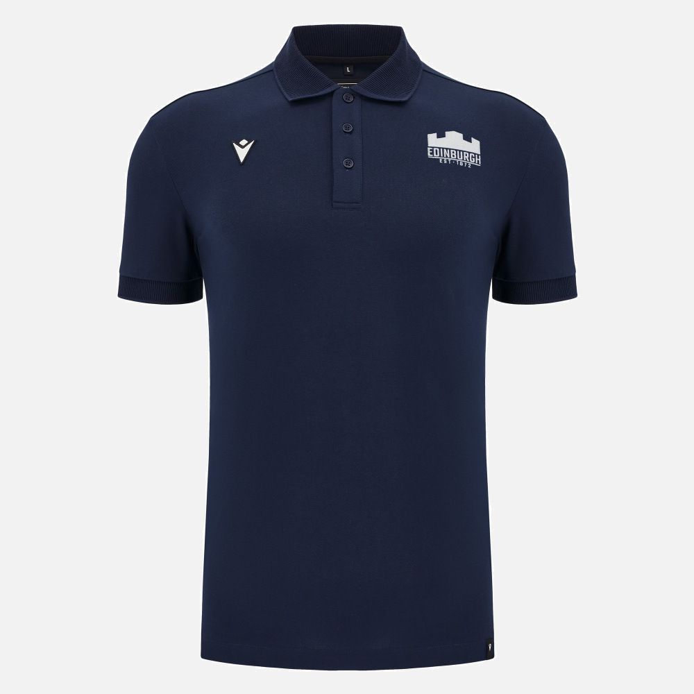 マクロン ラグビー エディンバラ 2025 2026 アスレジャー ポロシャツ 紺 ネイビー 公式モデル 日本未発売