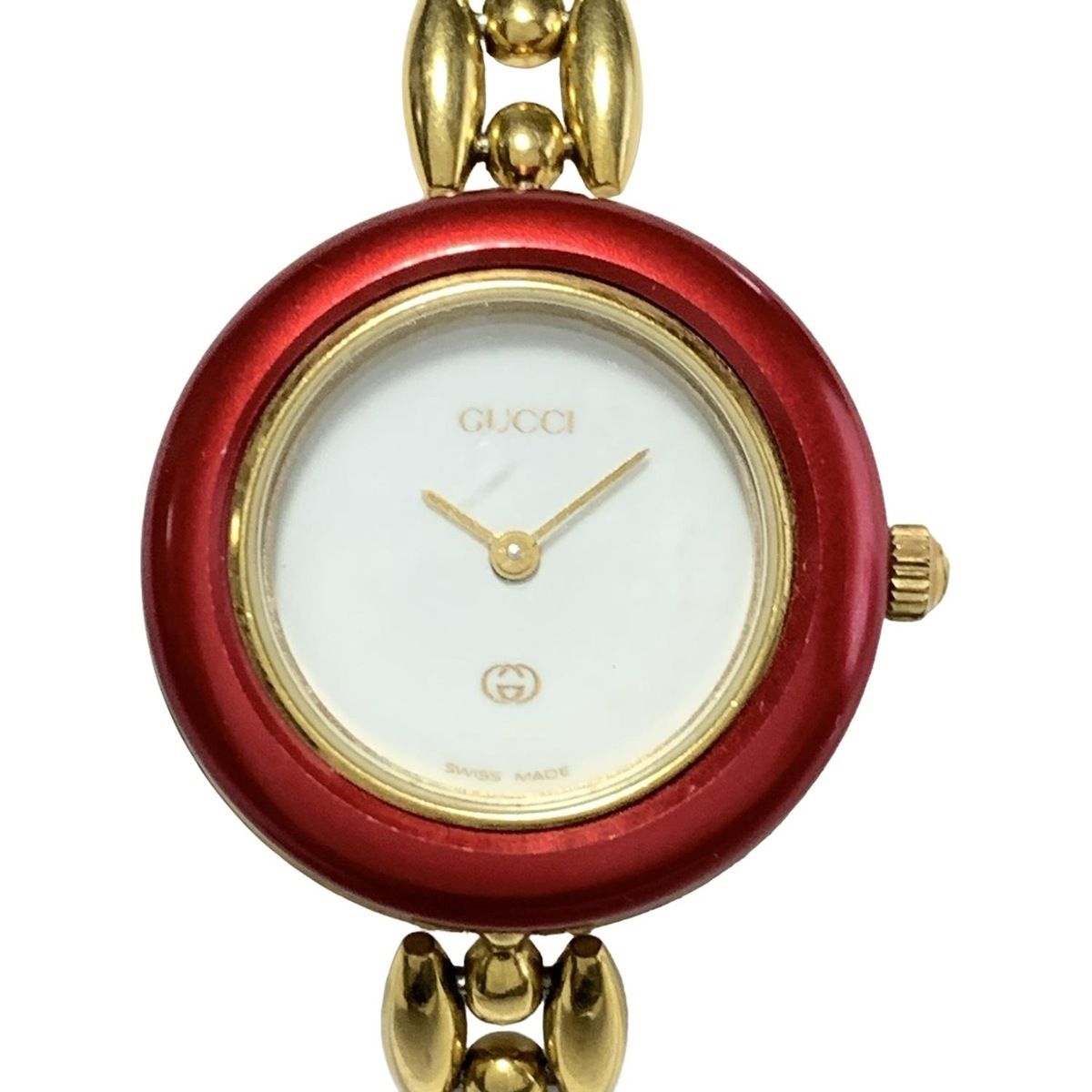 GUCCI グッチ 腕時計 ベゼルウォッチ 11 12 レディース 白