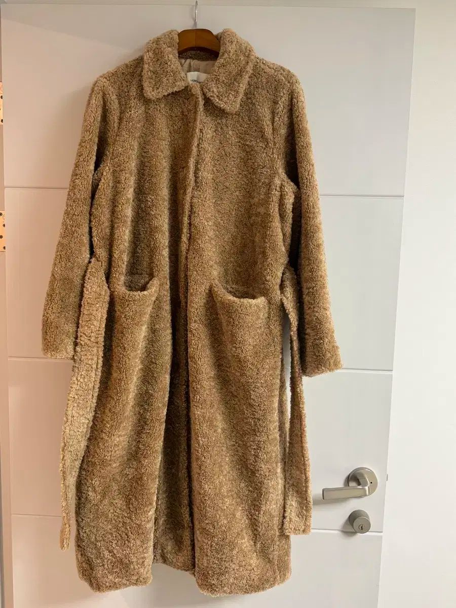 ベルガモット ブラウン ブークレ ローブ ロングコート