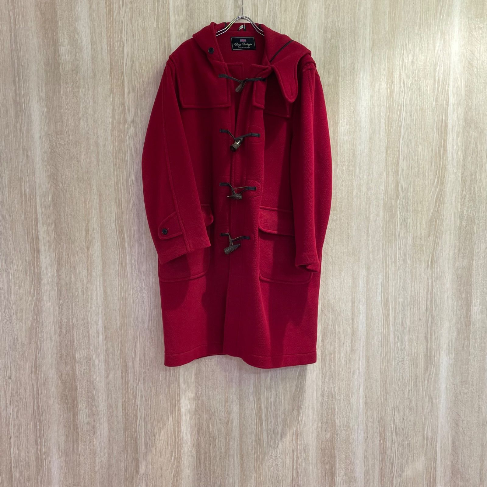 Royal Burlington ダッフルコート イギリス製 90s レッド SIZE 状態 良 G0075