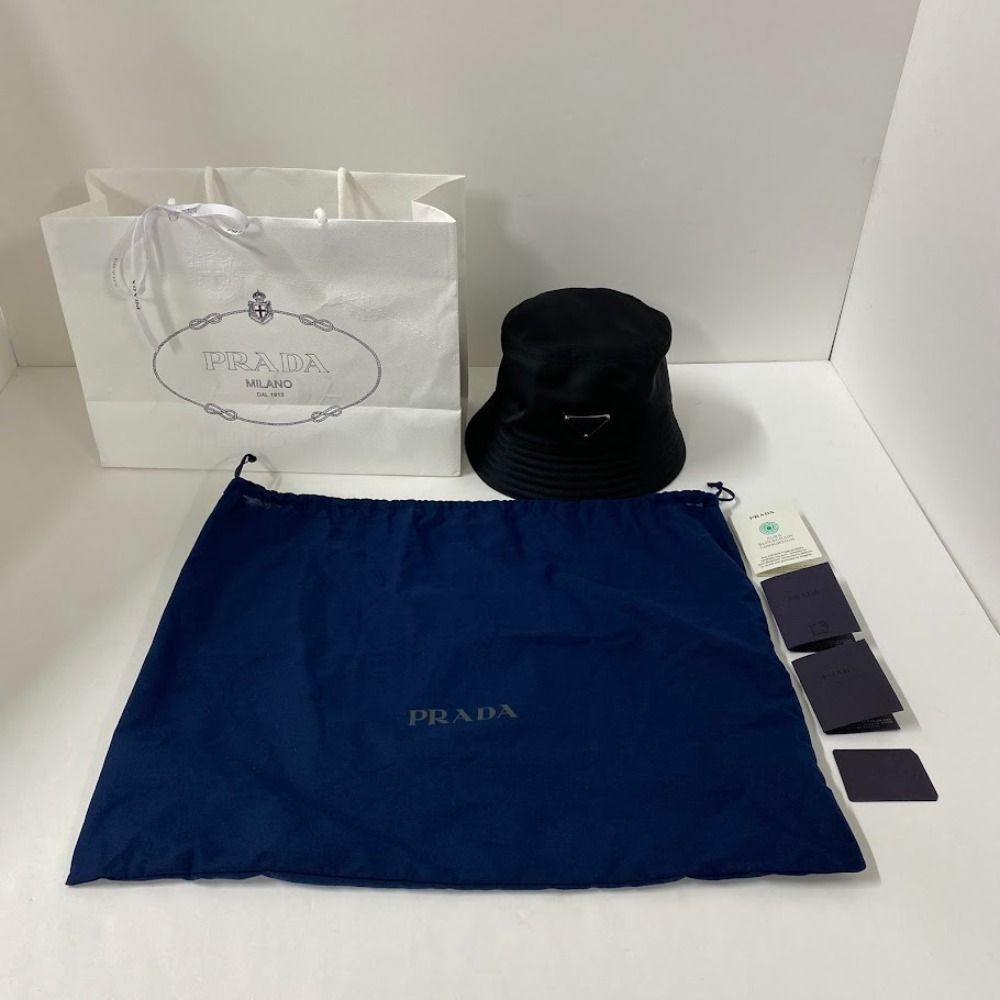 08w14059 プラダ PRADA Re-Nylon バケットハット ブラック 60479 2HC137 2DMI Lサイズ 帽子 品