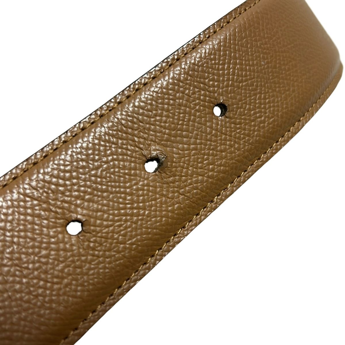  BVLGARI ブルガリ ベルト 105 42 - ブラウン×ゴールド レザー ベルト 小物