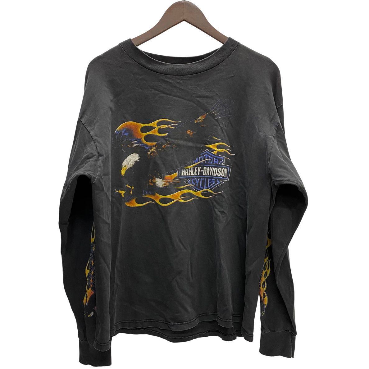 ハーレーダビットソン HARLEY-DAVIDSON イーグル フレイム ロンT ブラック XLサイズ 201MT-4738 VB