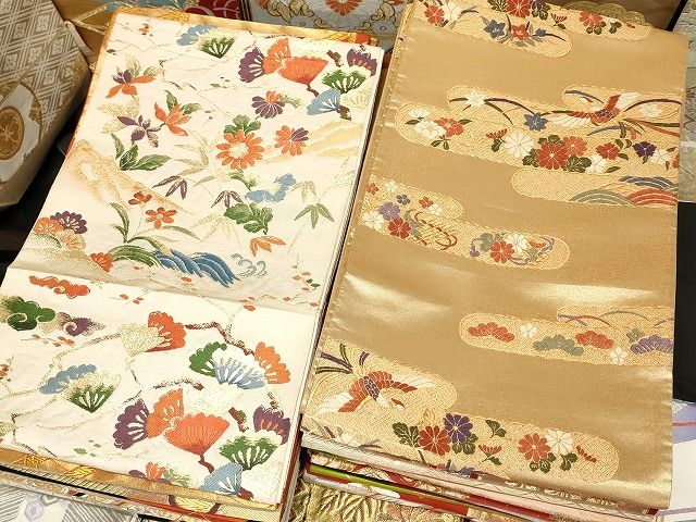 平和屋本店□袋帯 西陣 まとめて100点 鳳凰 向かい鴛鴦 孔雀羽 蝶 風景