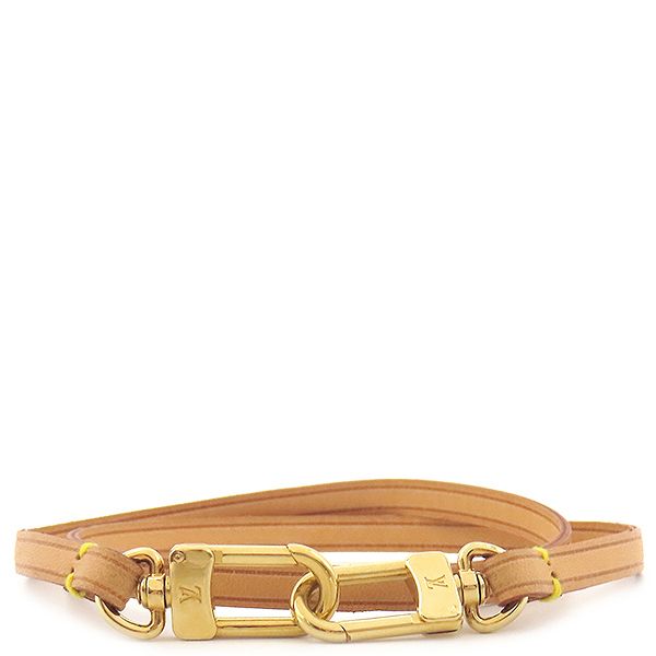 ルイヴィトン LOUIS VUITTON ショルダーストラップ 59cm ヌメ革 ベージュ ゴールド金具
