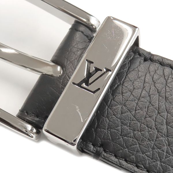 高品質、低価格。 ルイヴィトン LOUIS VUITTON ベルト サンチュール ポンヌフ 85 34 レザー トリヨンカーフレザー ブラック シルバー金具 黒 M6065 JJ0281 箱 知らなきゃ損！