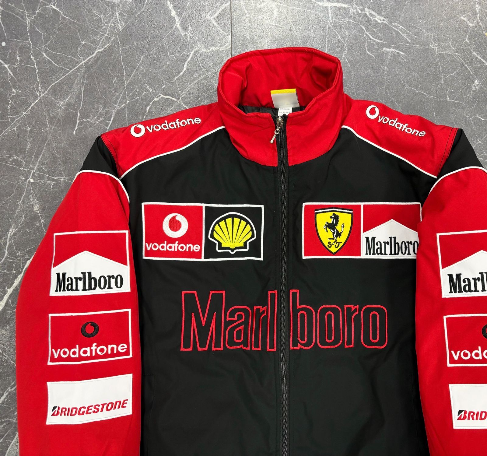 マールボロ Marlboro F1 レーシングジャケット ブルゾン 刺繍 中綿