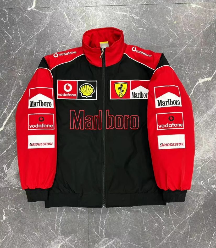 マールボロ Marlboro F1 レーシングジャケット ブルゾン 刺繍 中綿