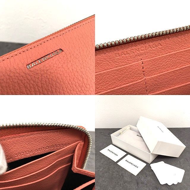  525 み ジップウォレット 392124 ピンク レザー き 長財布 小物