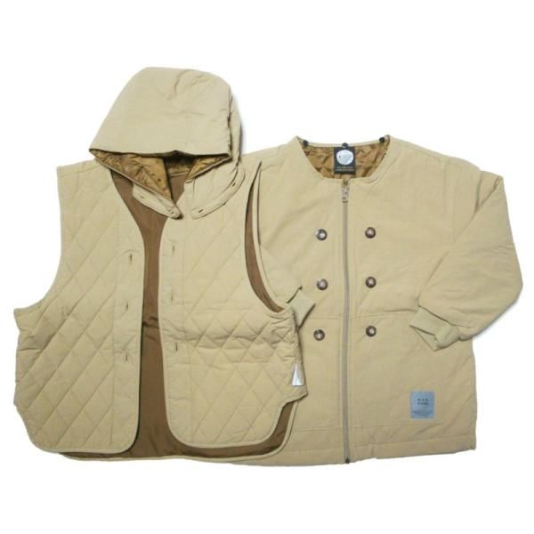 マルーク maarook ジャケット ベスト リバーシブル フード取り外し可 ダイヤキルト 140 cm