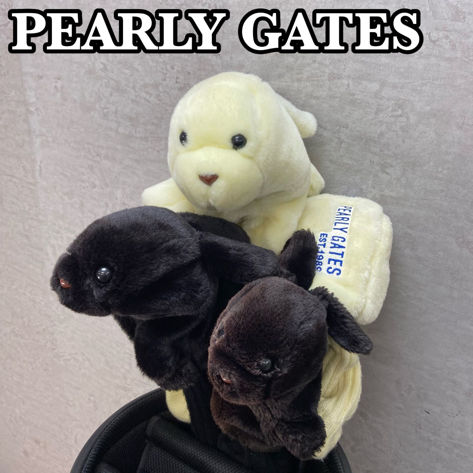 パーリーゲイツ ゴルフクラブ用ヘッドカバー 4点セット ドライバー フェアウェイ ユーティリティ PEARLY GATES うさぎ